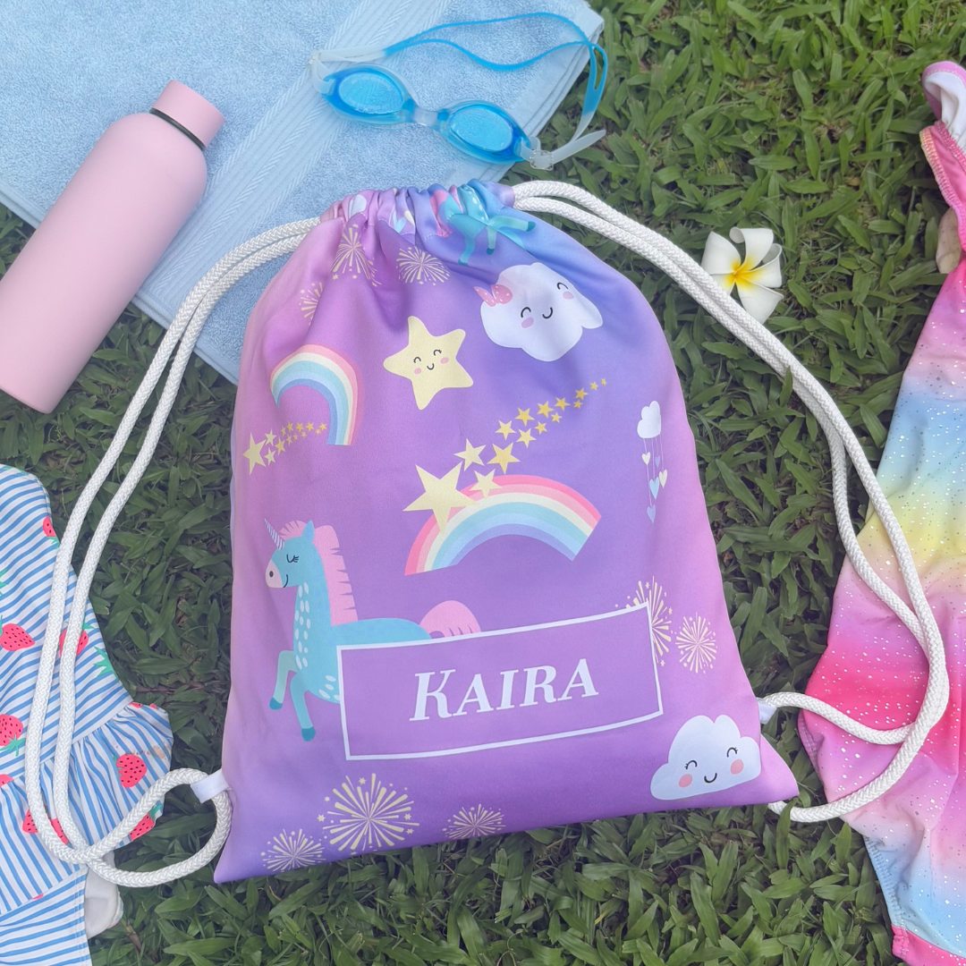 Unicorns & Rainbow Swim Bag