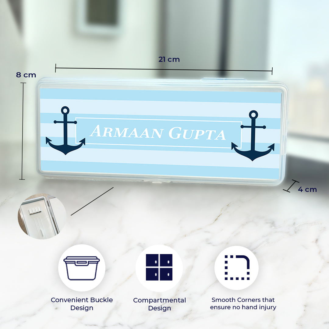 Nautical Anchor Kids Pencil Box