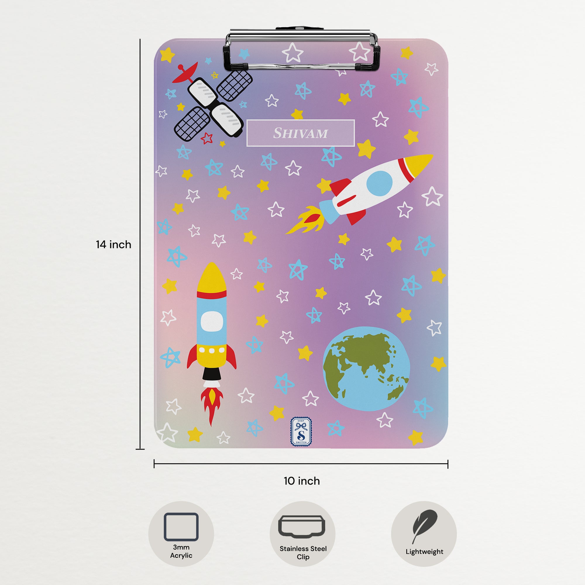Space Satellites Clipboard