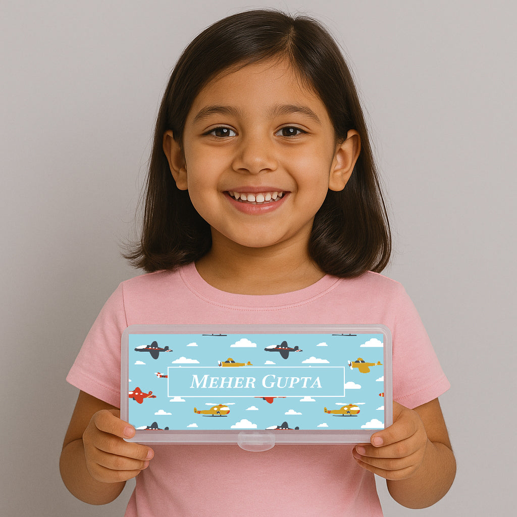 Airplane Skies Kids Pencil Box