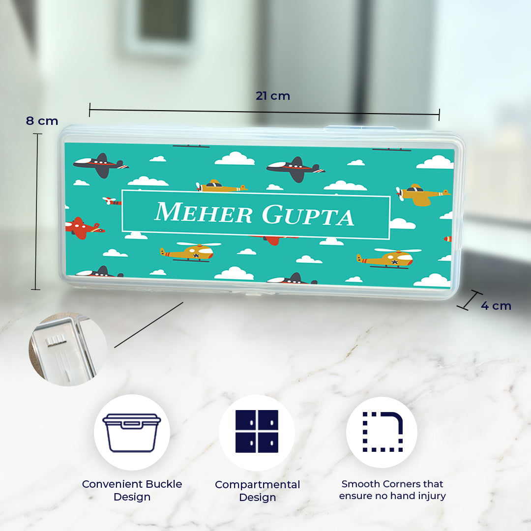 Airplane Skies Kids Pencil Box