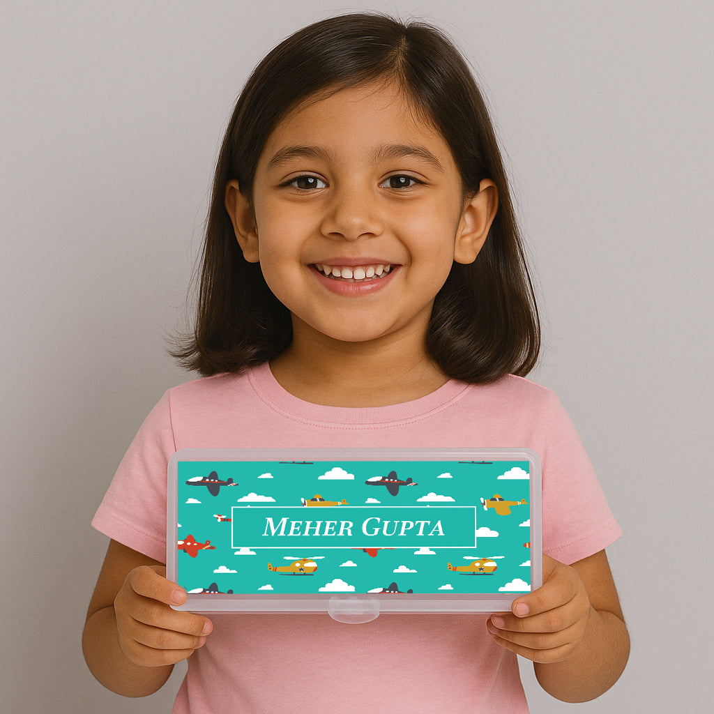 Airplane Skies Kids Pencil Box