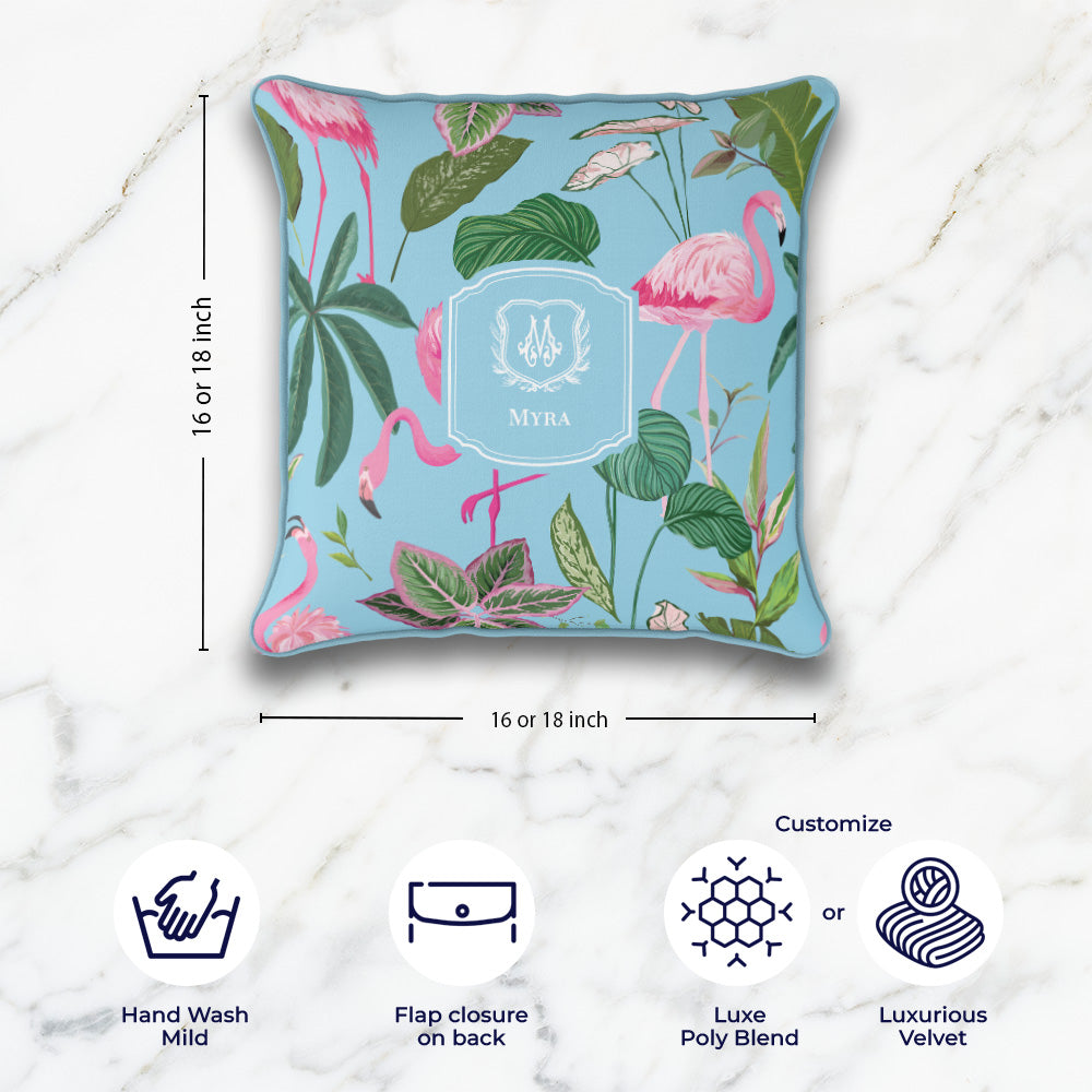 Flamingo Foliage Cushion Cover