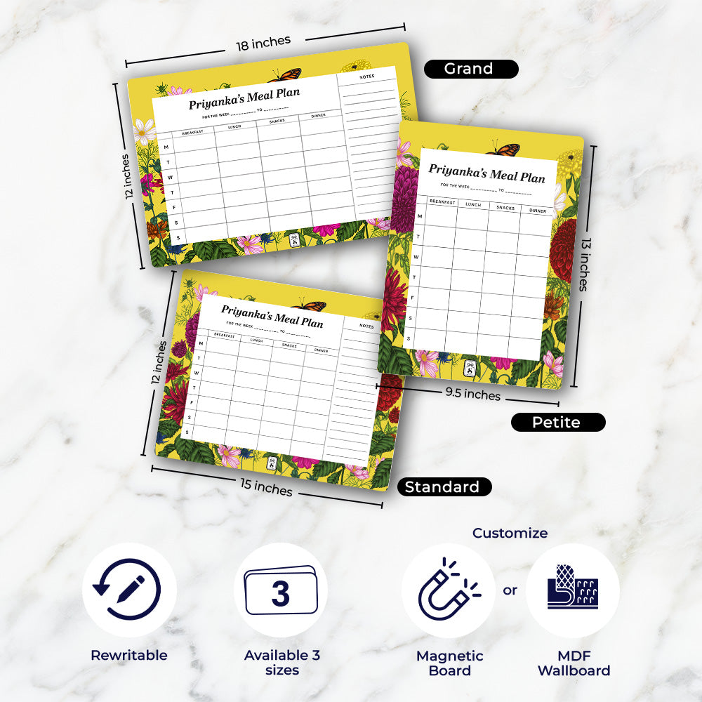 Floral Flutter Meal Planner