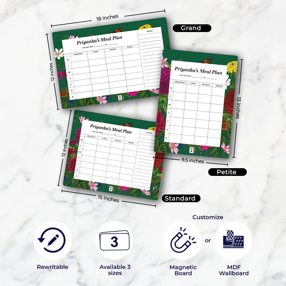 Floral Flutter Meal Planner