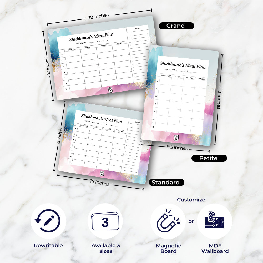 Gilded Strokes Meal Planner