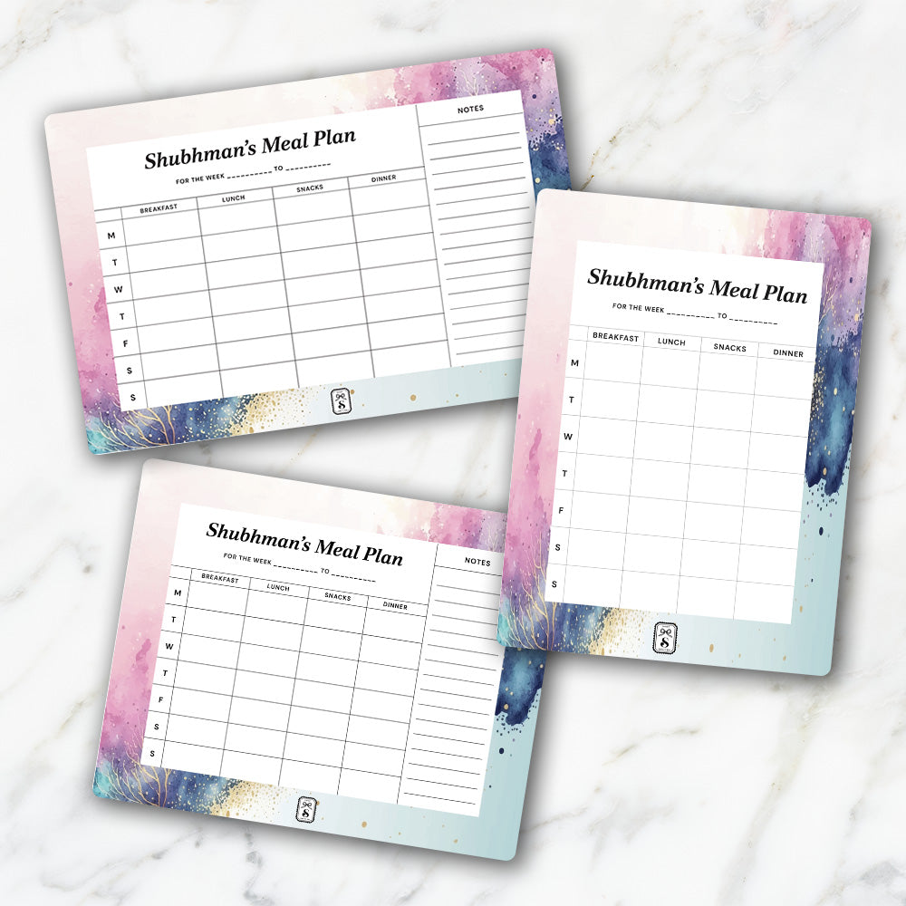 Gilded Strokes Meal Planner