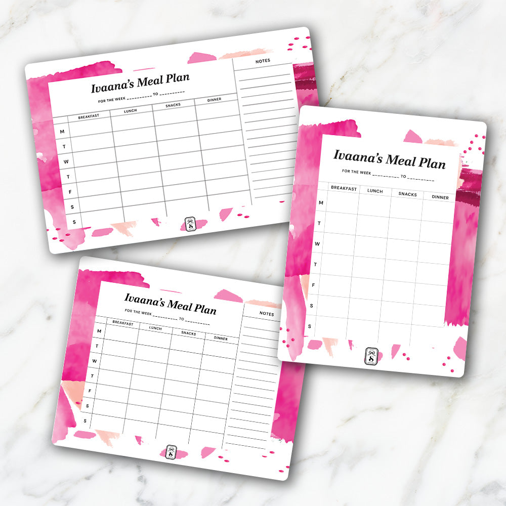Whimsy Washes Meal Planner