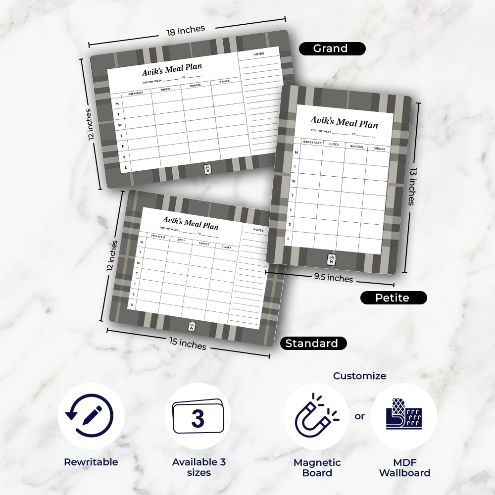 Plaid Meal Planner