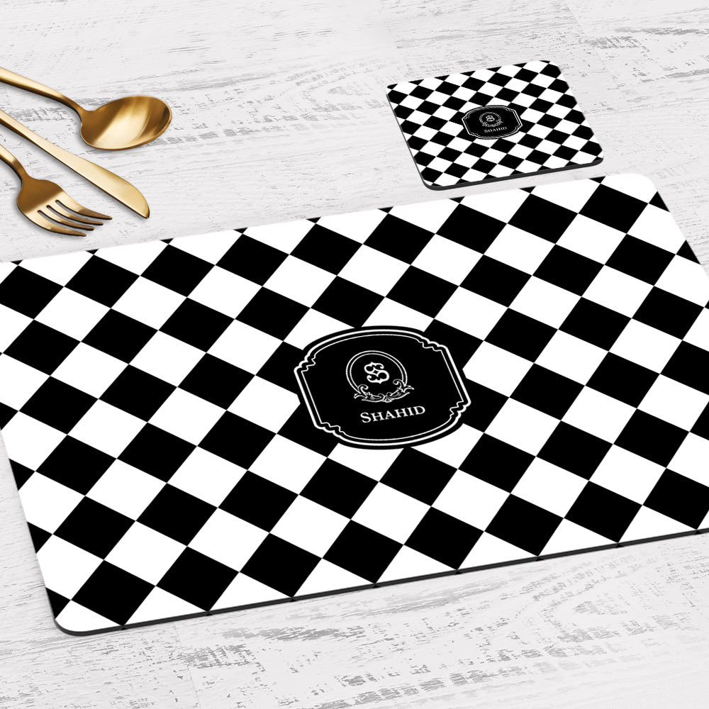 Checkered Tableware Set