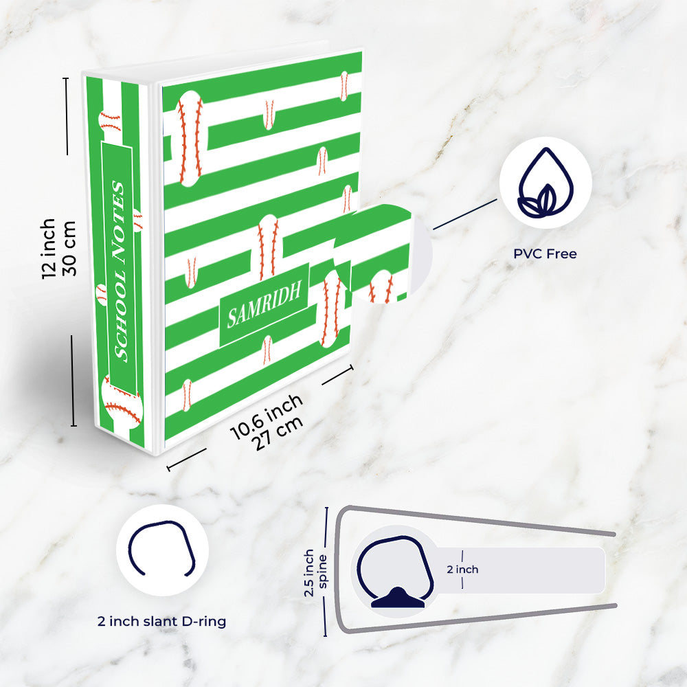 Base Ball Binder File (kids)