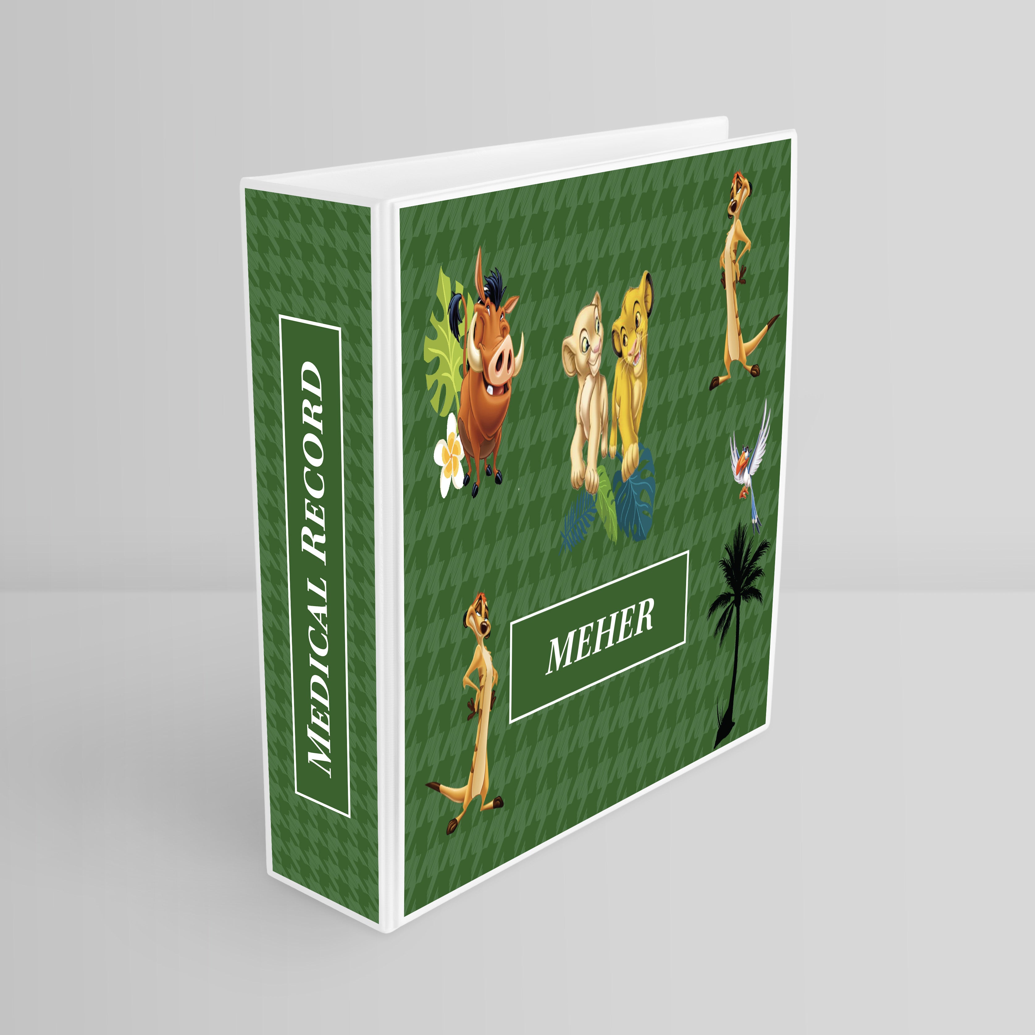 Baby Jungle King Binder File (kids)