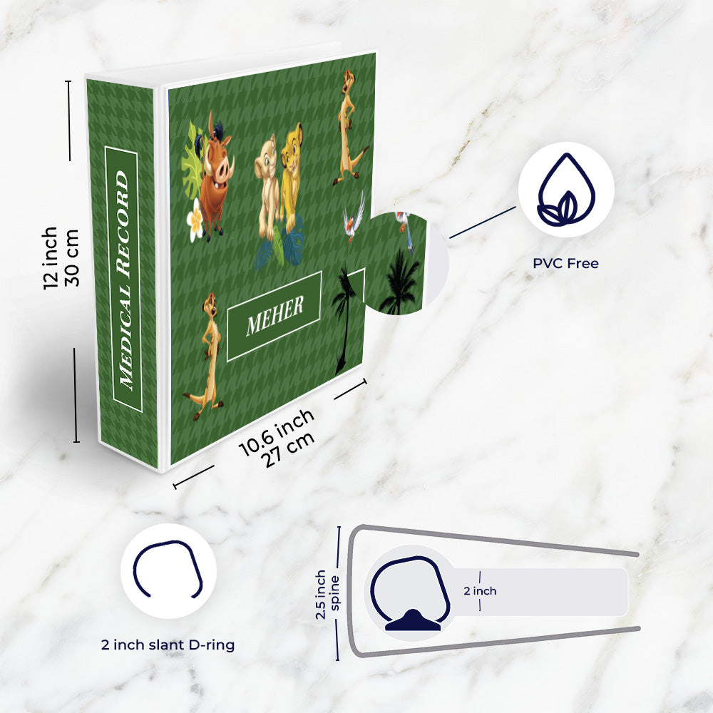 Baby Jungle King Binder File (kids)