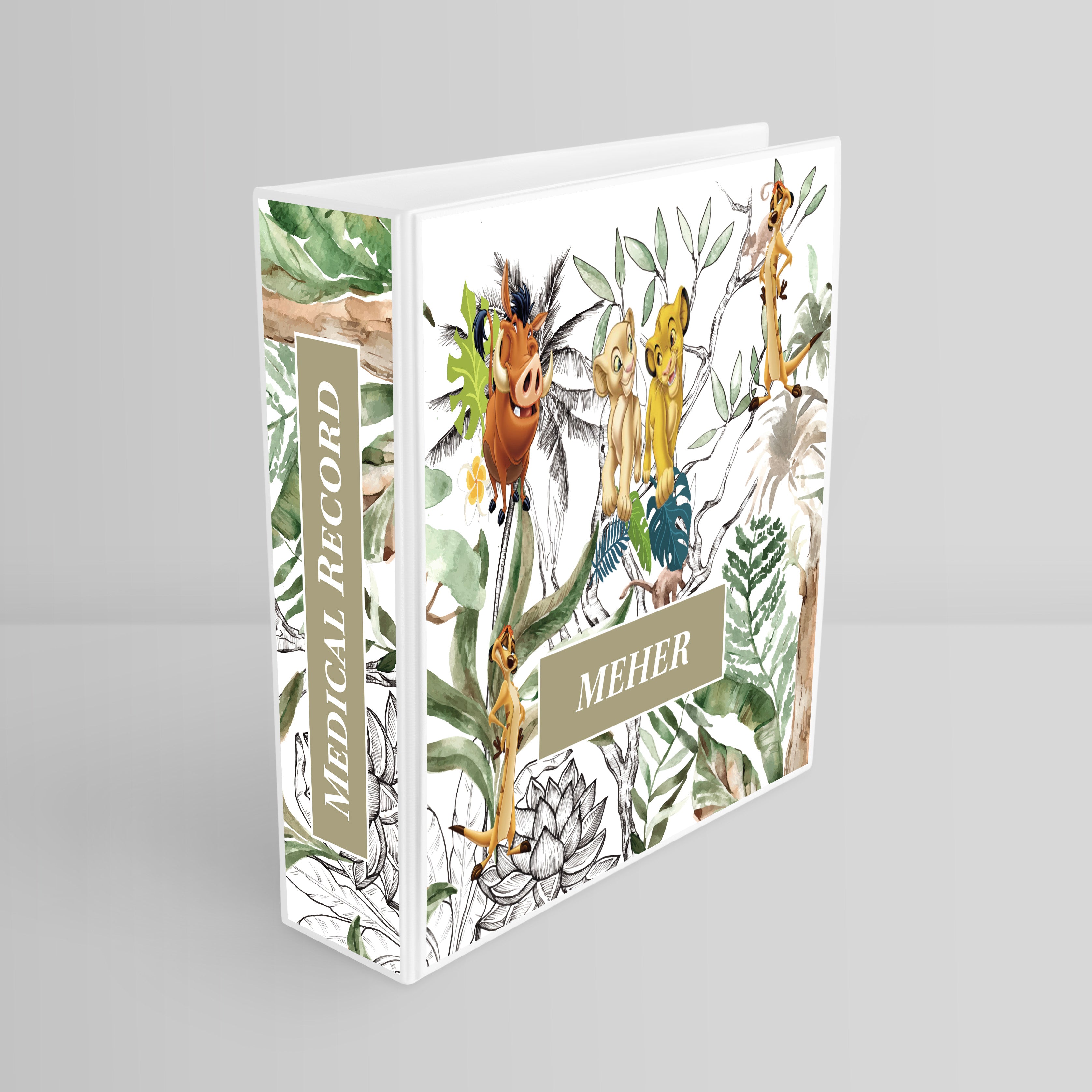 Baby Jungle King Binder File (kids)