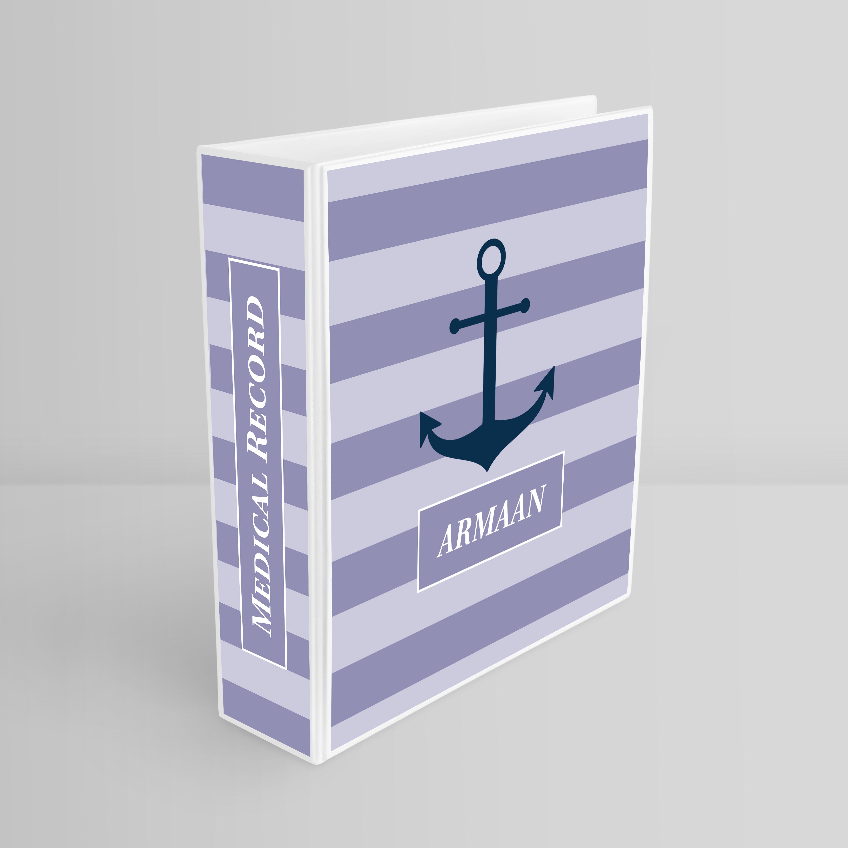 Nautical Anchor Binder File (kids)