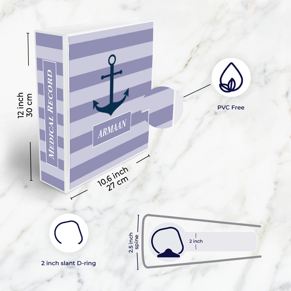 Nautical Anchor Binder File (kids)