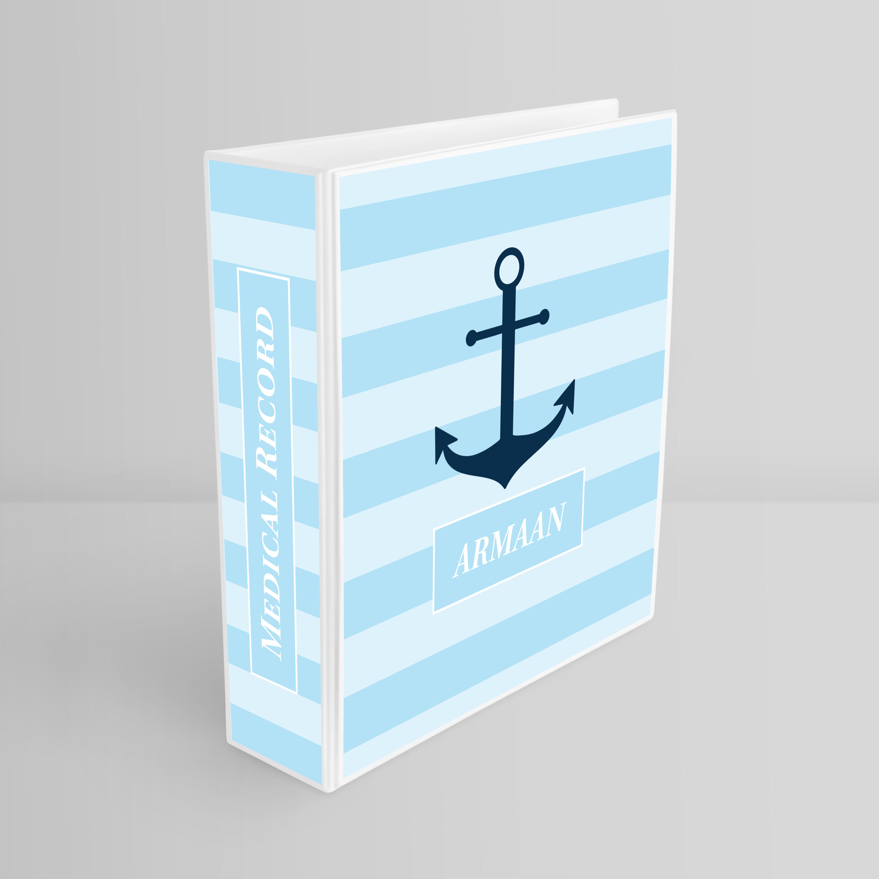 Nautical Anchor Binder File (kids)