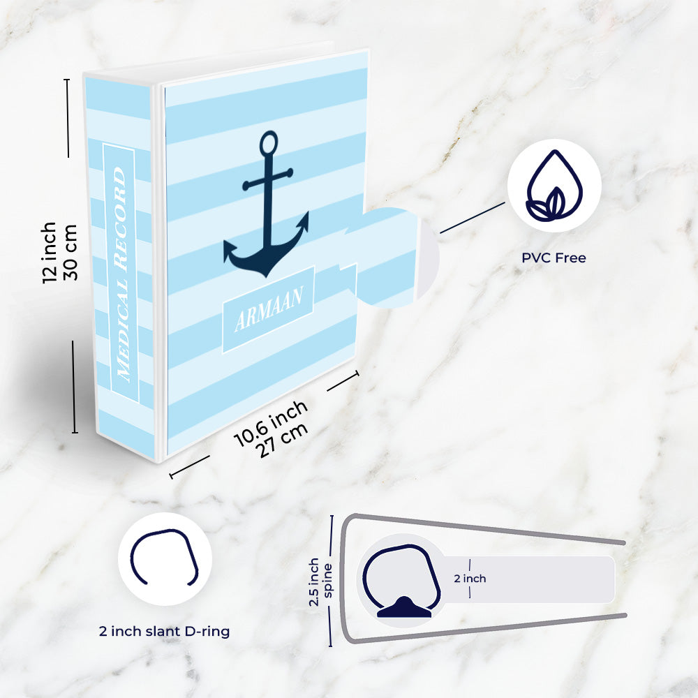 Nautical Anchor Binder File (kids)