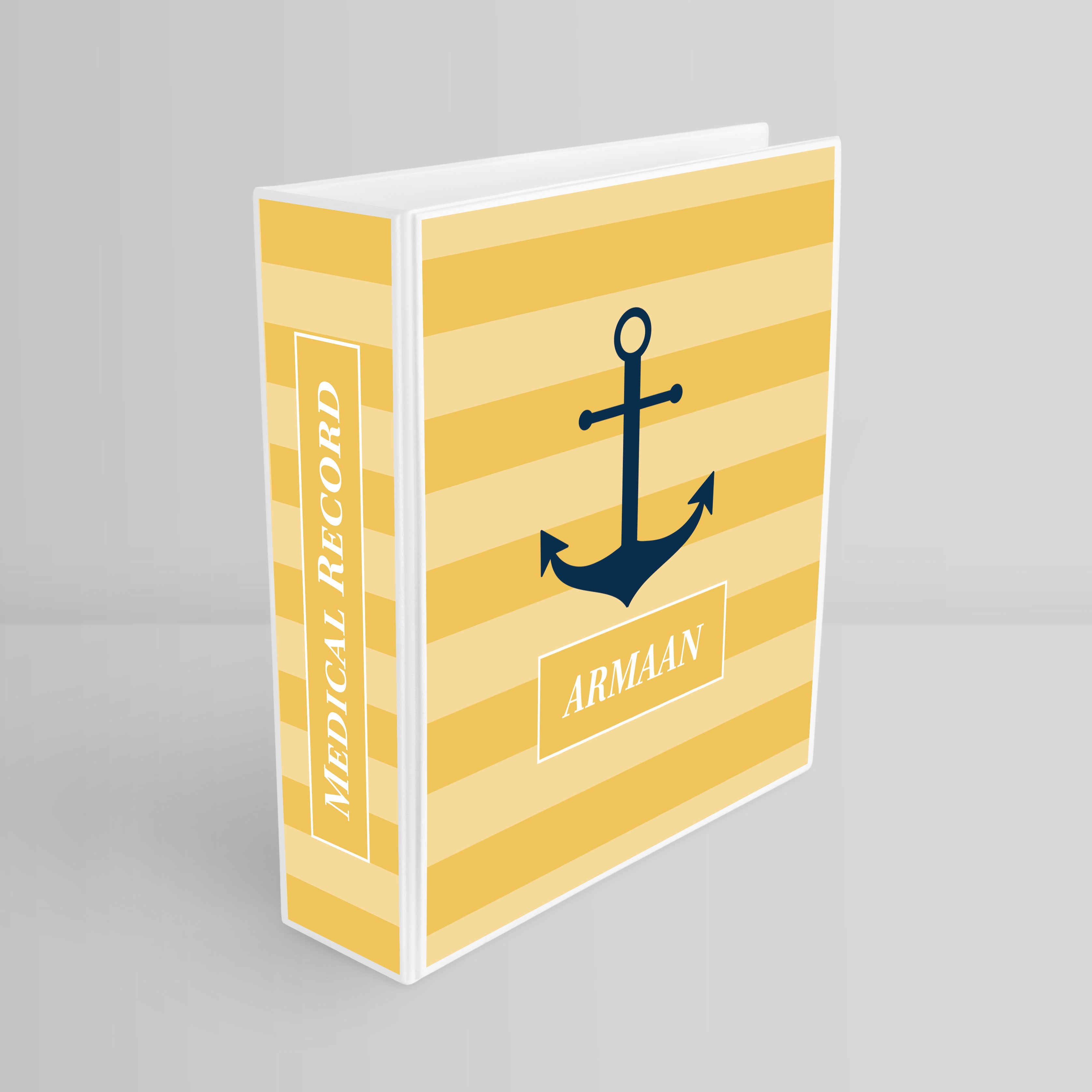 Nautical Anchor Binder File (kids)