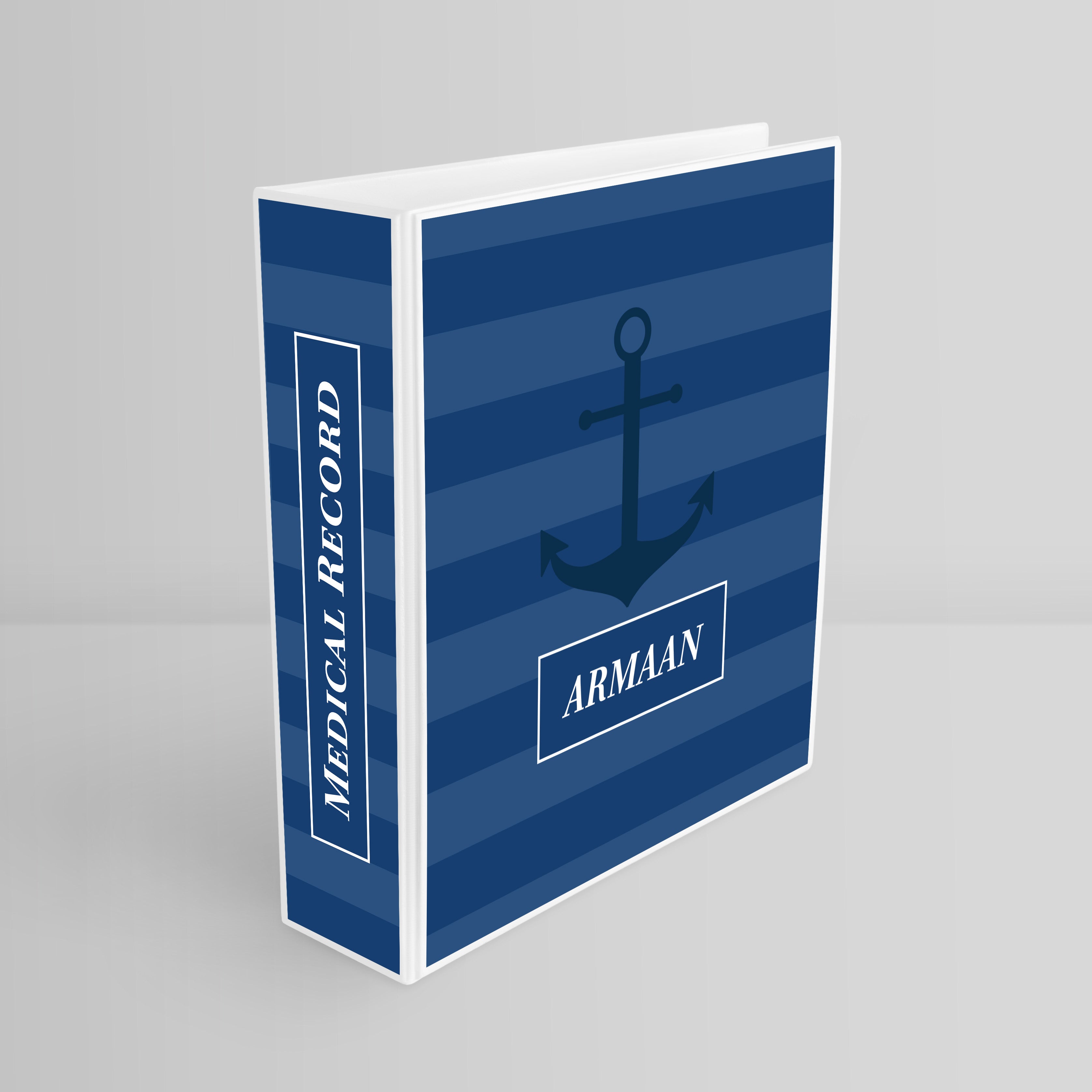 Nautical Anchor Binder File (kids)