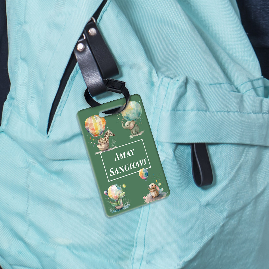 Balloon Safari Bag Tag (kids)