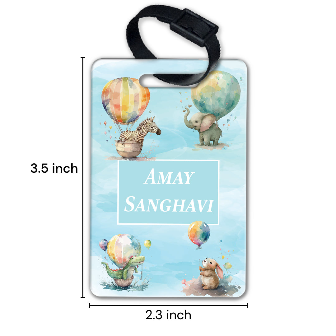 Balloon Safari Bag Tag (kids)