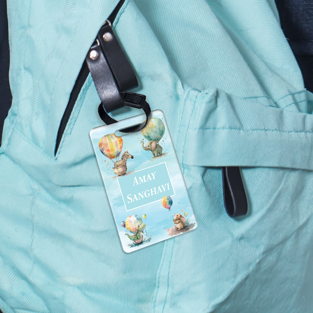 Balloon Safari Bag Tag (kids)
