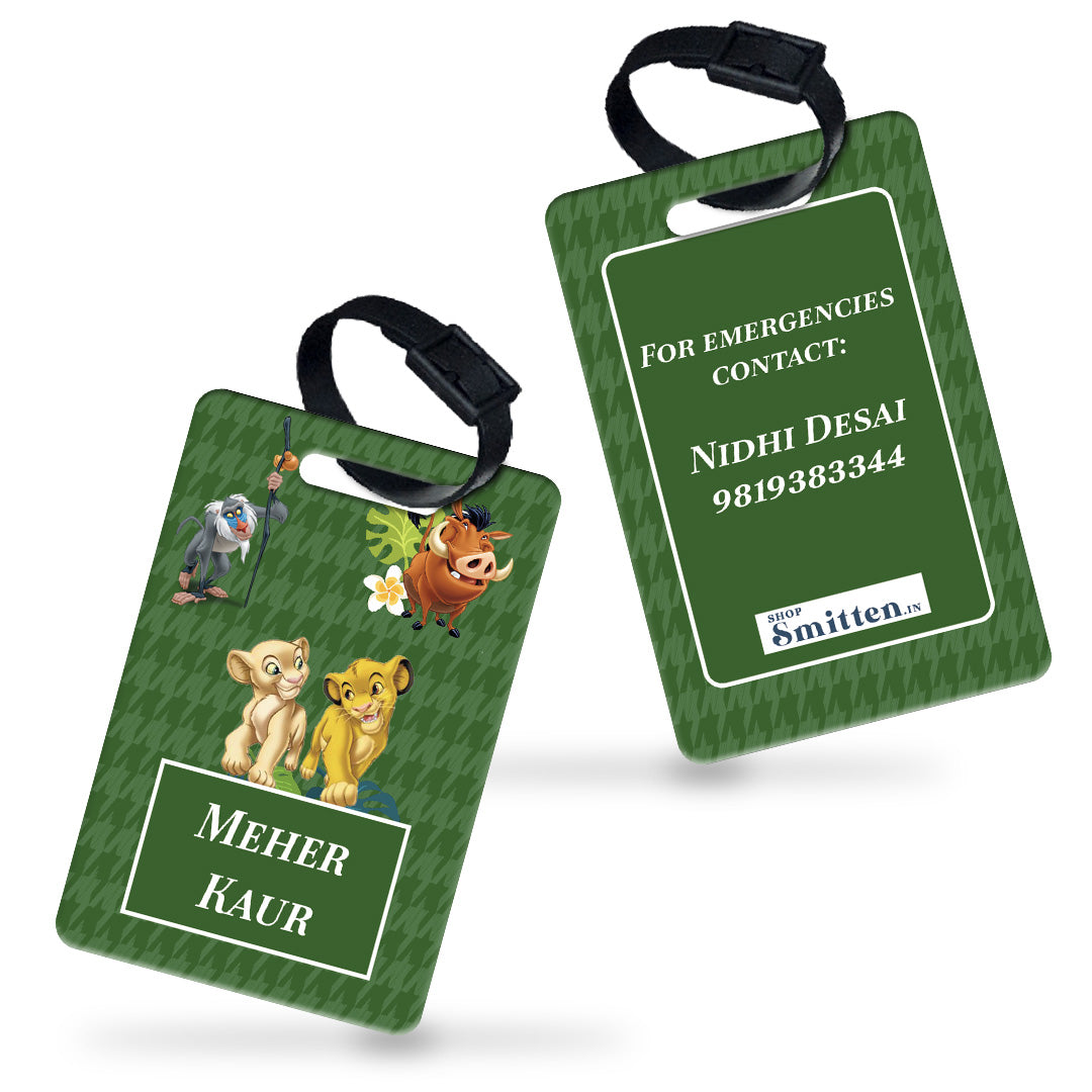 Baby Jungle King Bag Tag (kids)