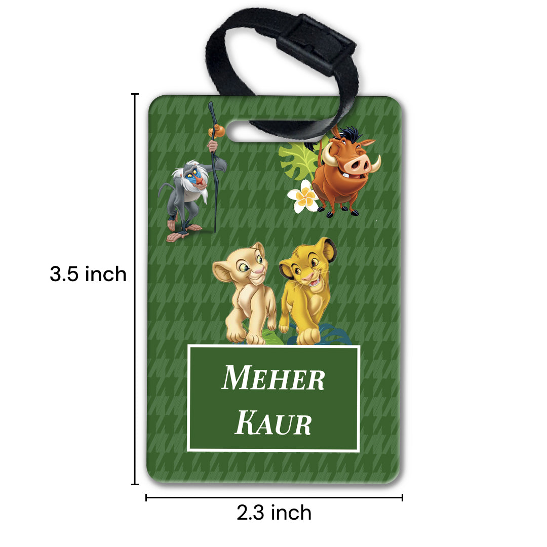 Baby Jungle King Bag Tag (kids)
