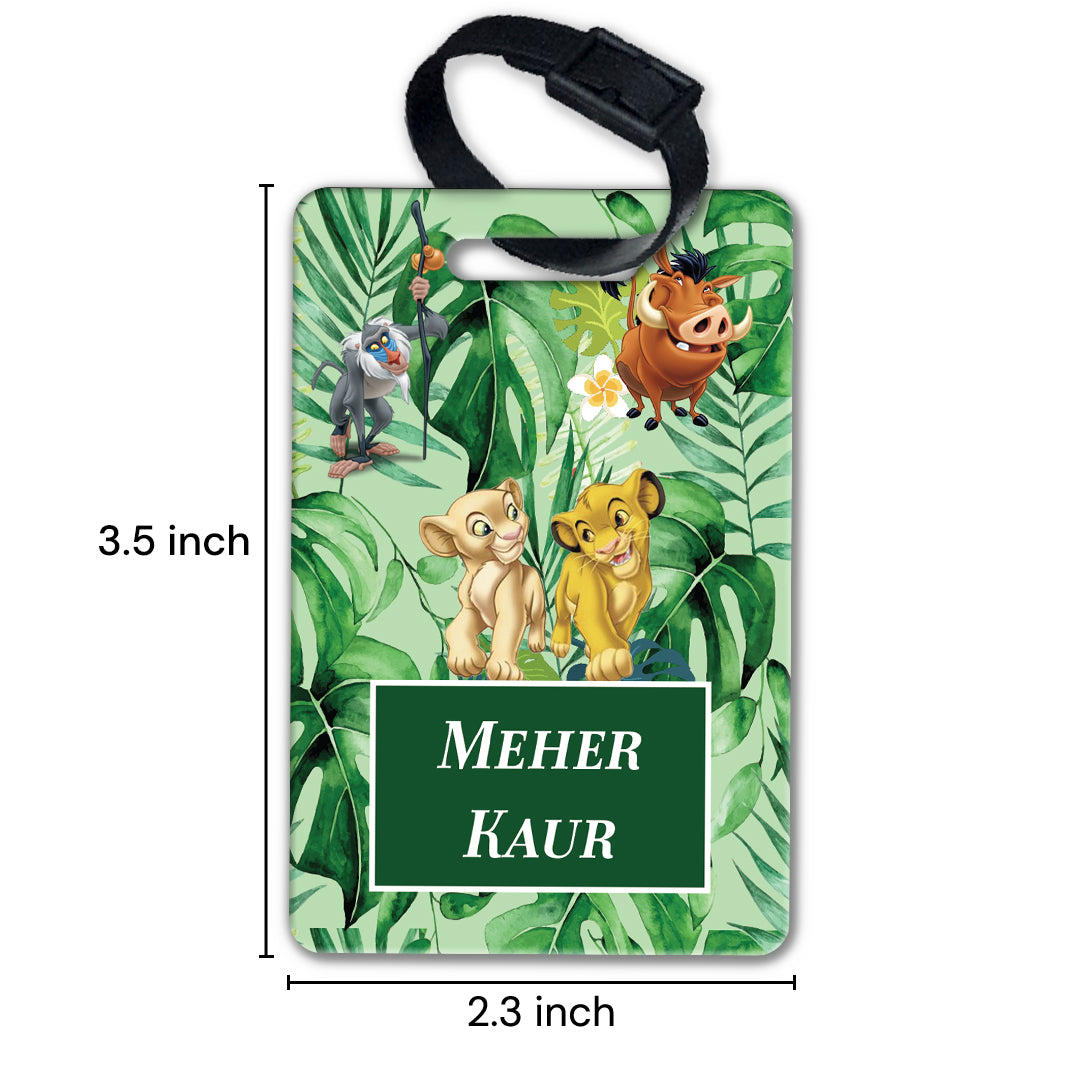 Baby Jungle King Bag Tag (kids)