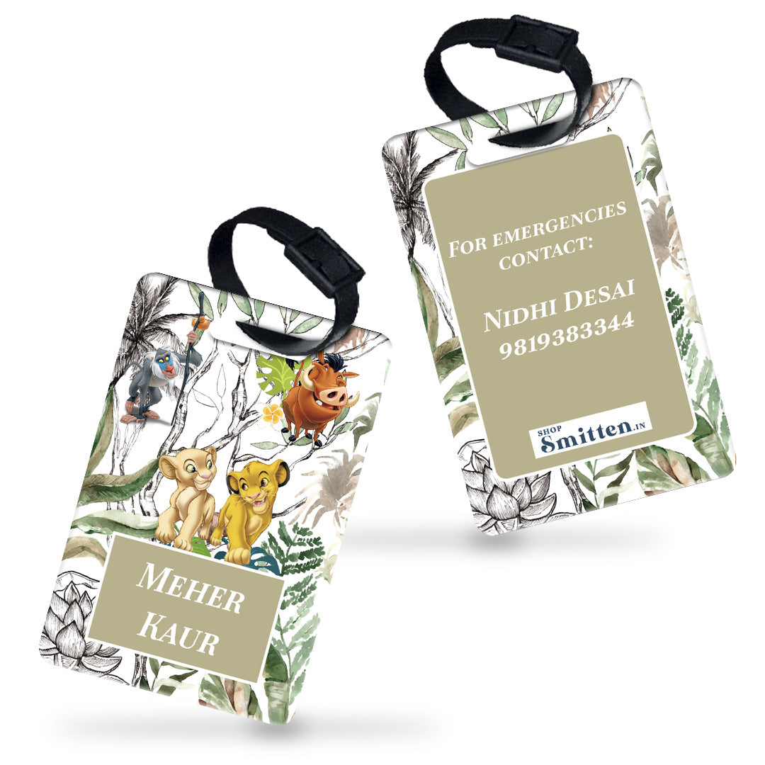 Baby Jungle King Bag Tag (kids)
