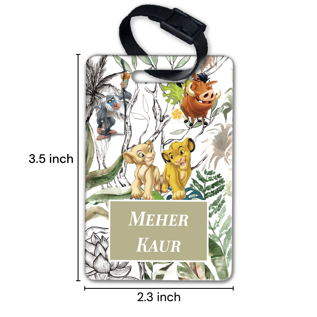 Baby Jungle King Bag Tag (kids)