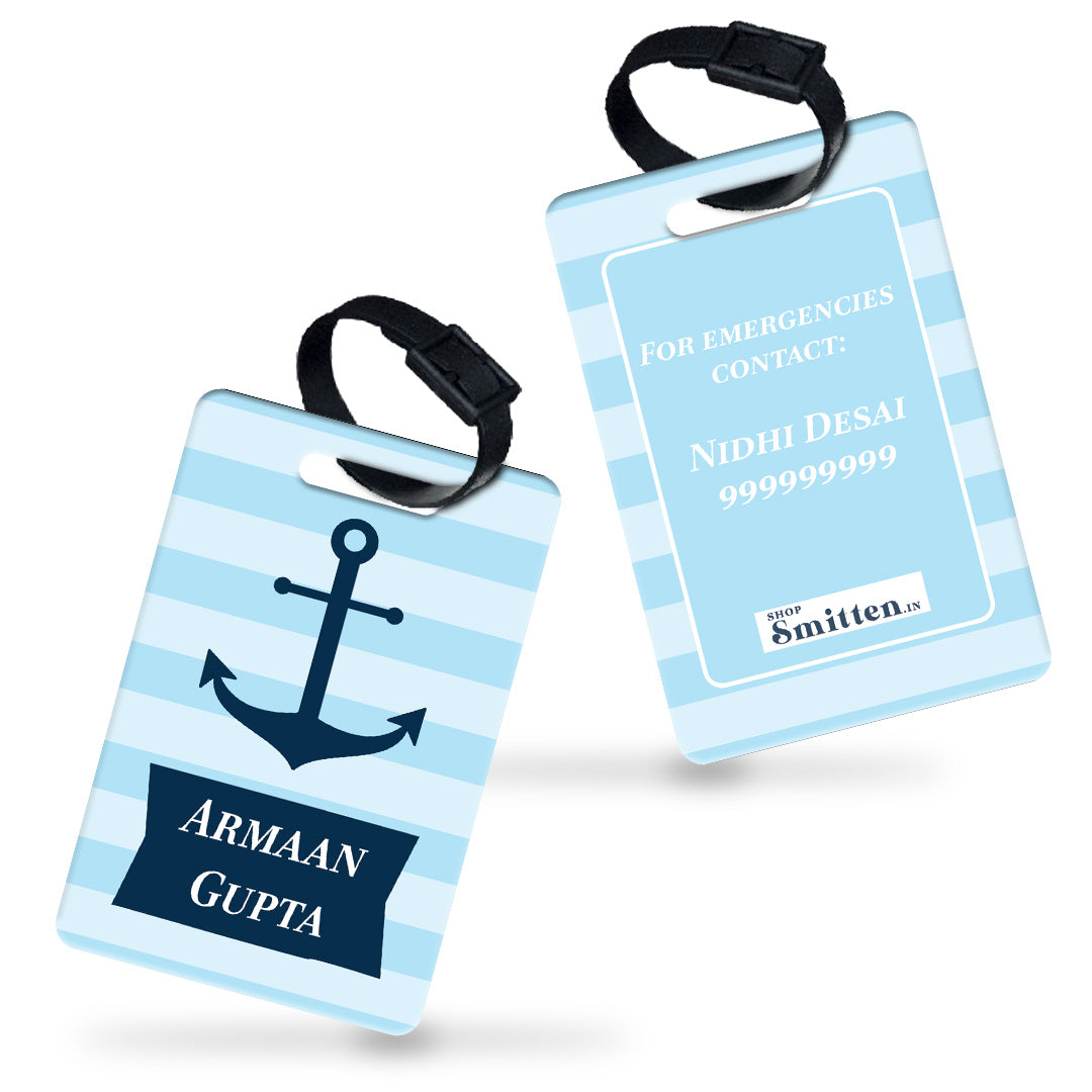 Nautical Anchor Bag Tag (kids)