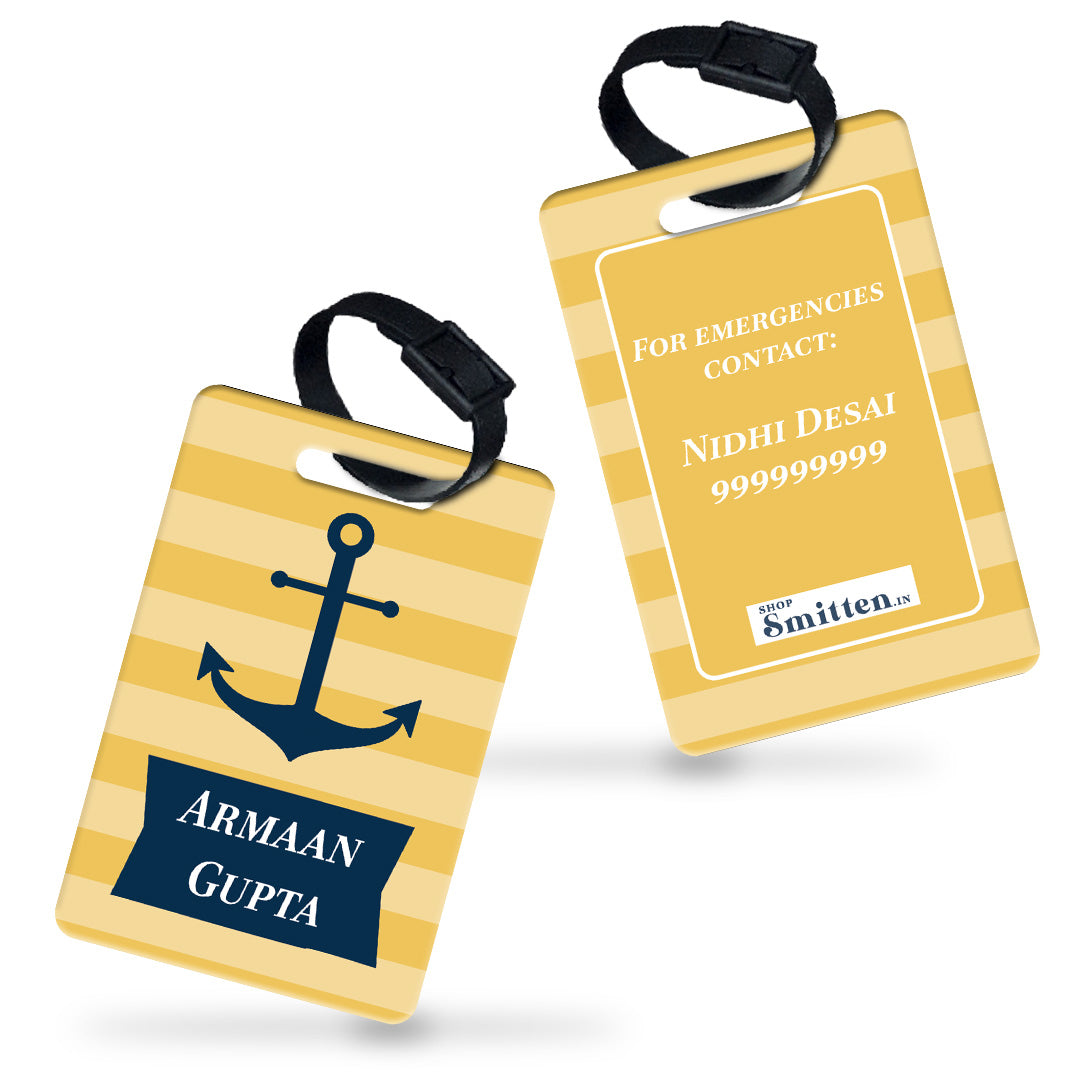 Nautical Anchor Bag Tag (kids)