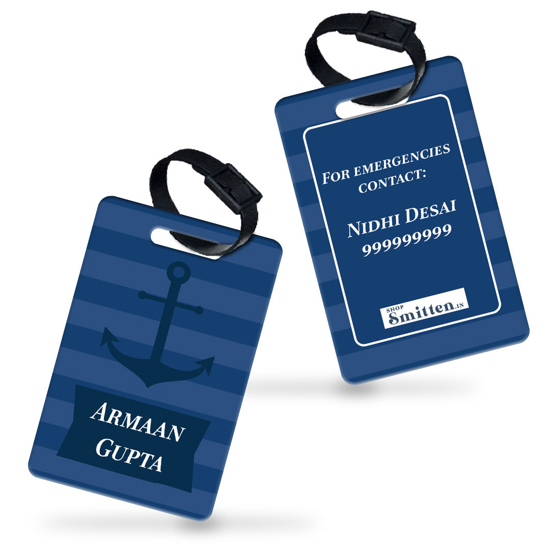 Nautical Anchor Bag Tag (kids)