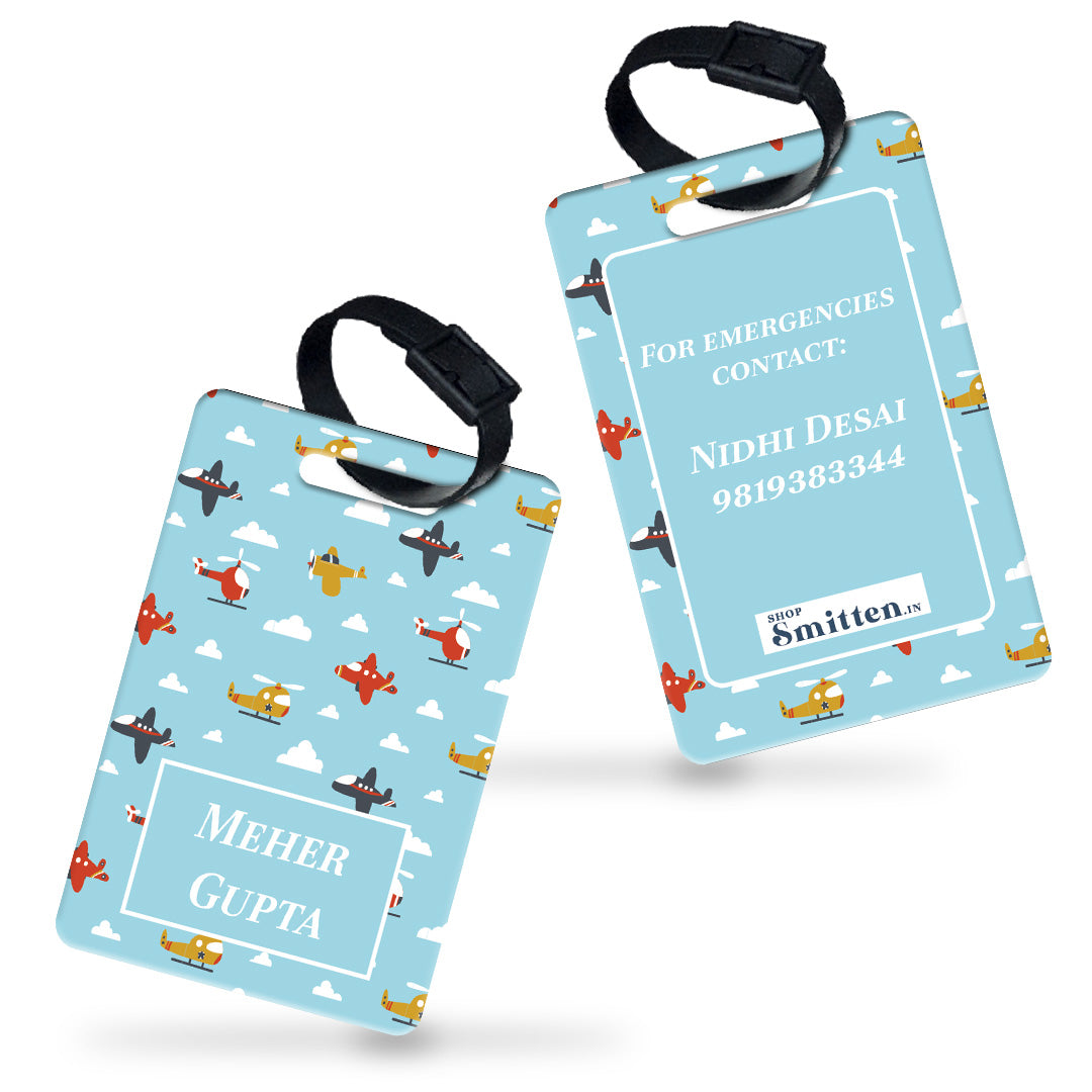 Airplane Skies Bag Tag (kids)