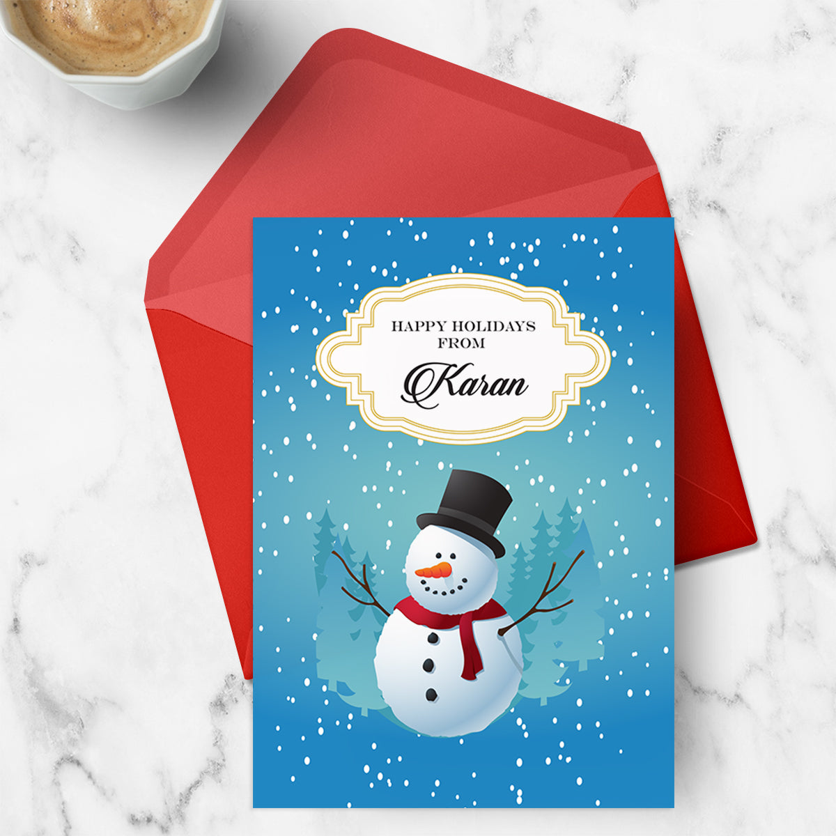Frosty The Snowman Christmas Greeting Card