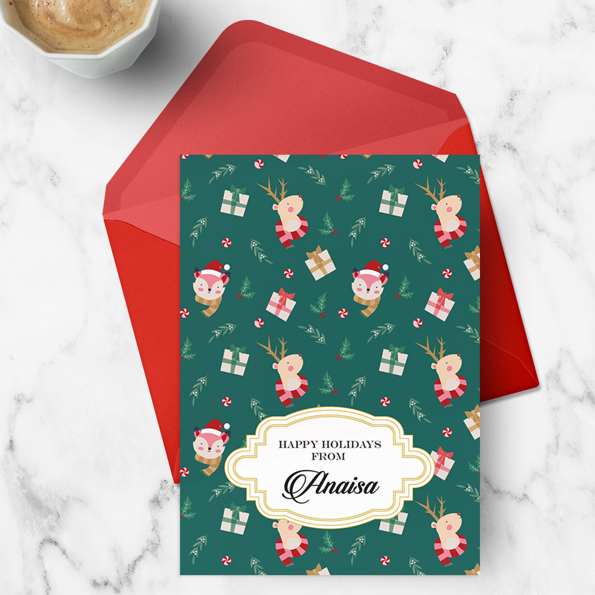 Merry Forest Friends Christmas Greeting Card