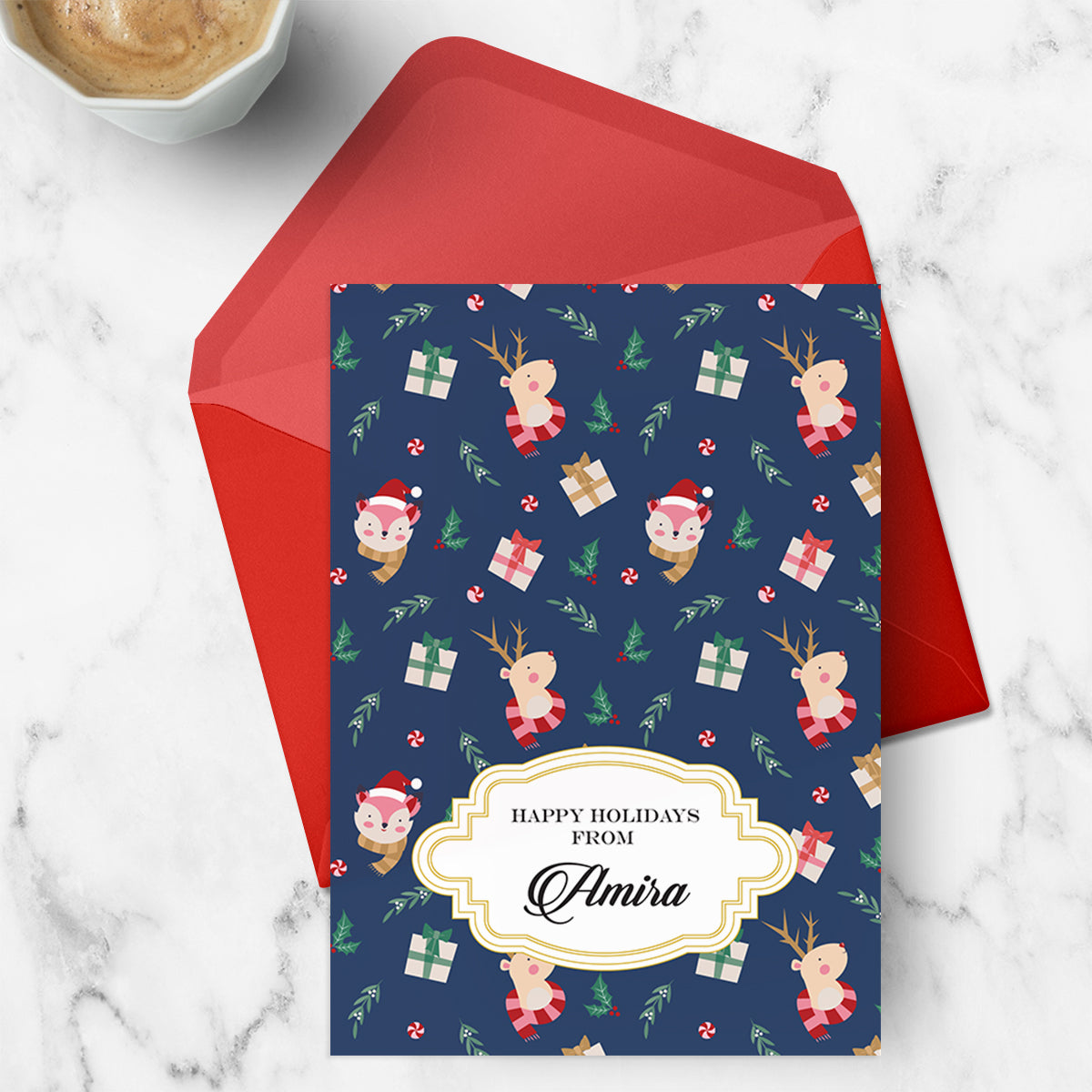 Merry Forest Friends Christmas Greeting Card