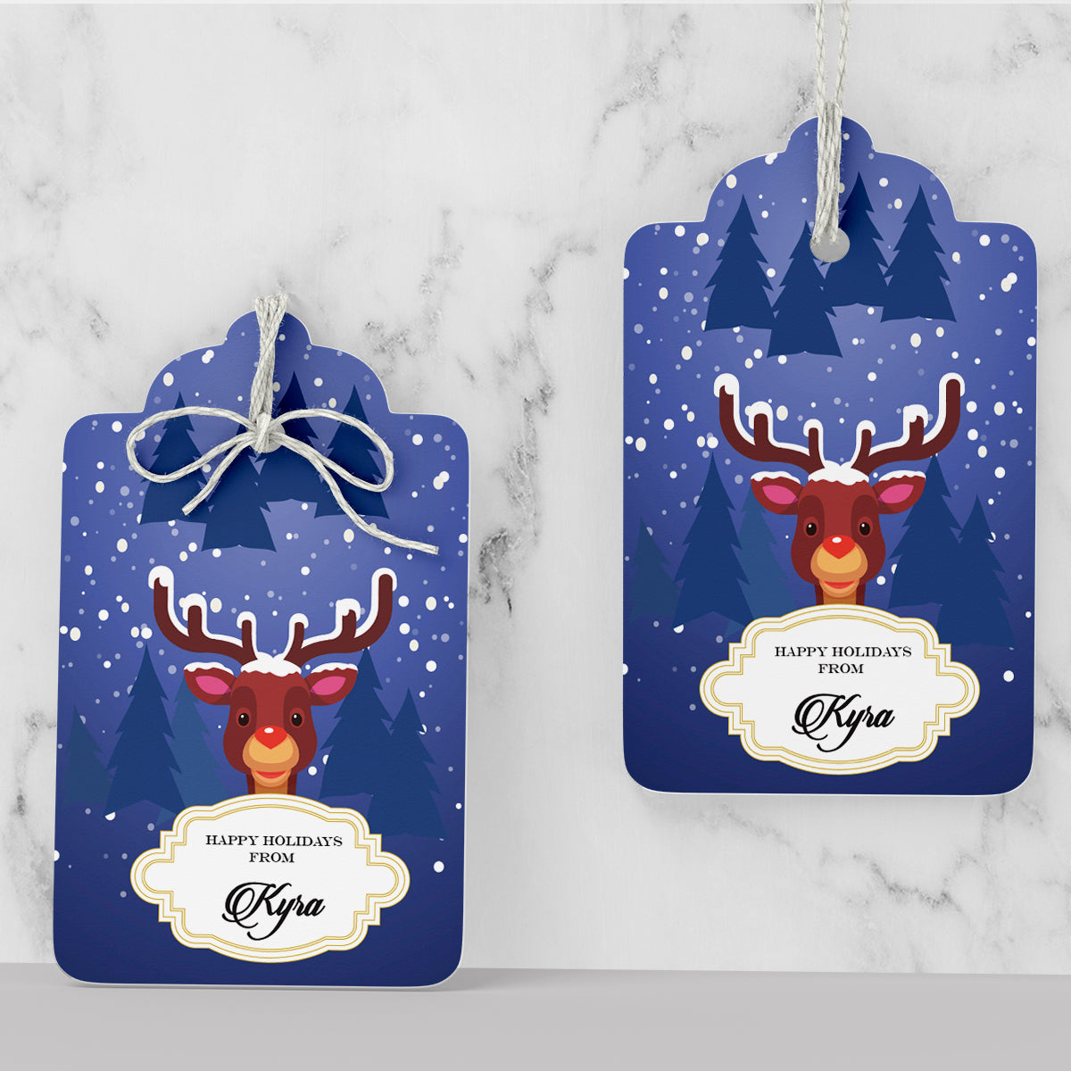 Rudolph The Red Nosed Christmas Gift Tag