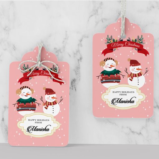 Snowmans Duo Christmas Gift Tag