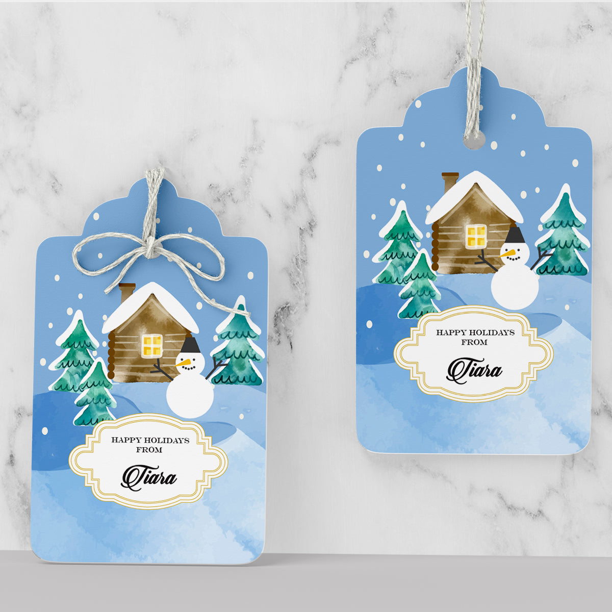 Mr. Snowy's House Christmas Gift Tag