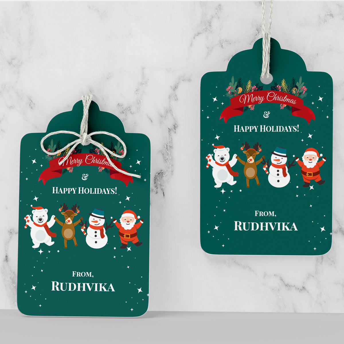 Lil X'mas Friends Christmas Gift Tag