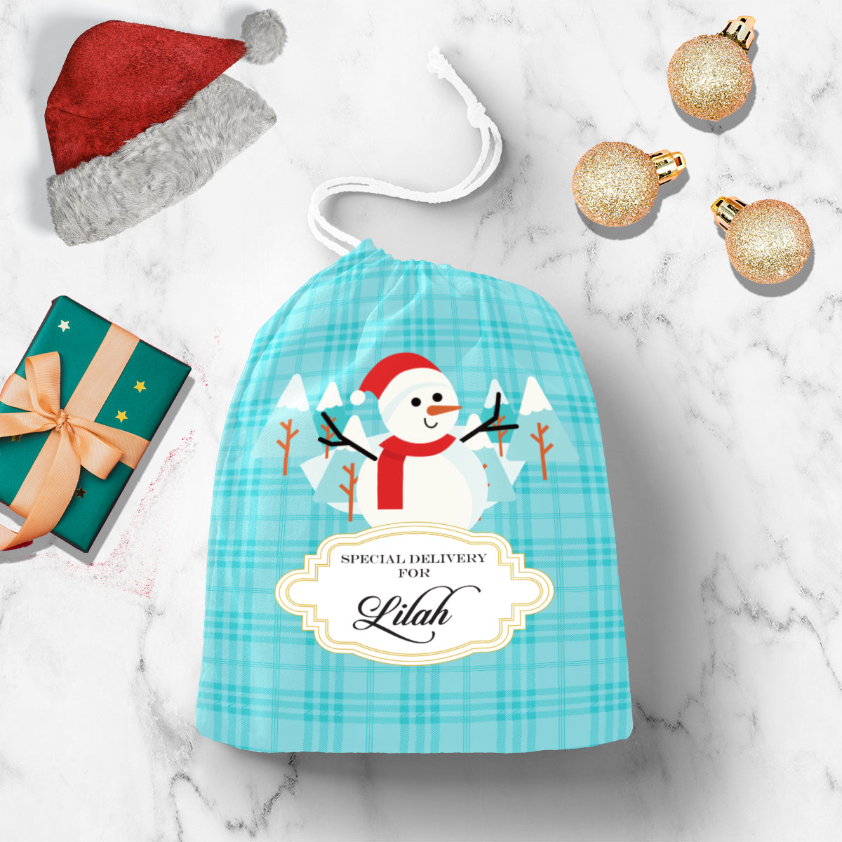 Merry Snowman -Gift Sack