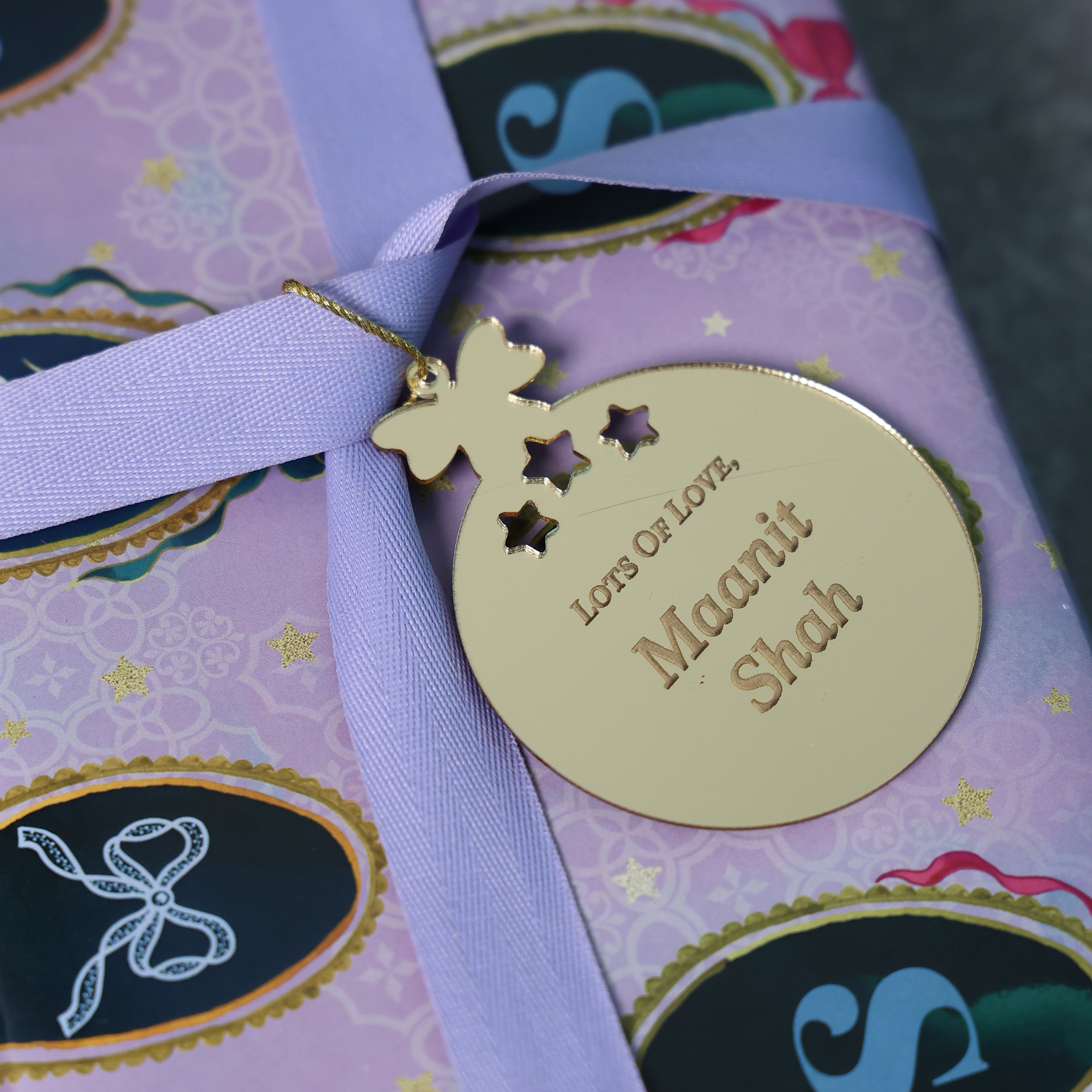 Personalised Laser Cut Gift Tag-Bauble