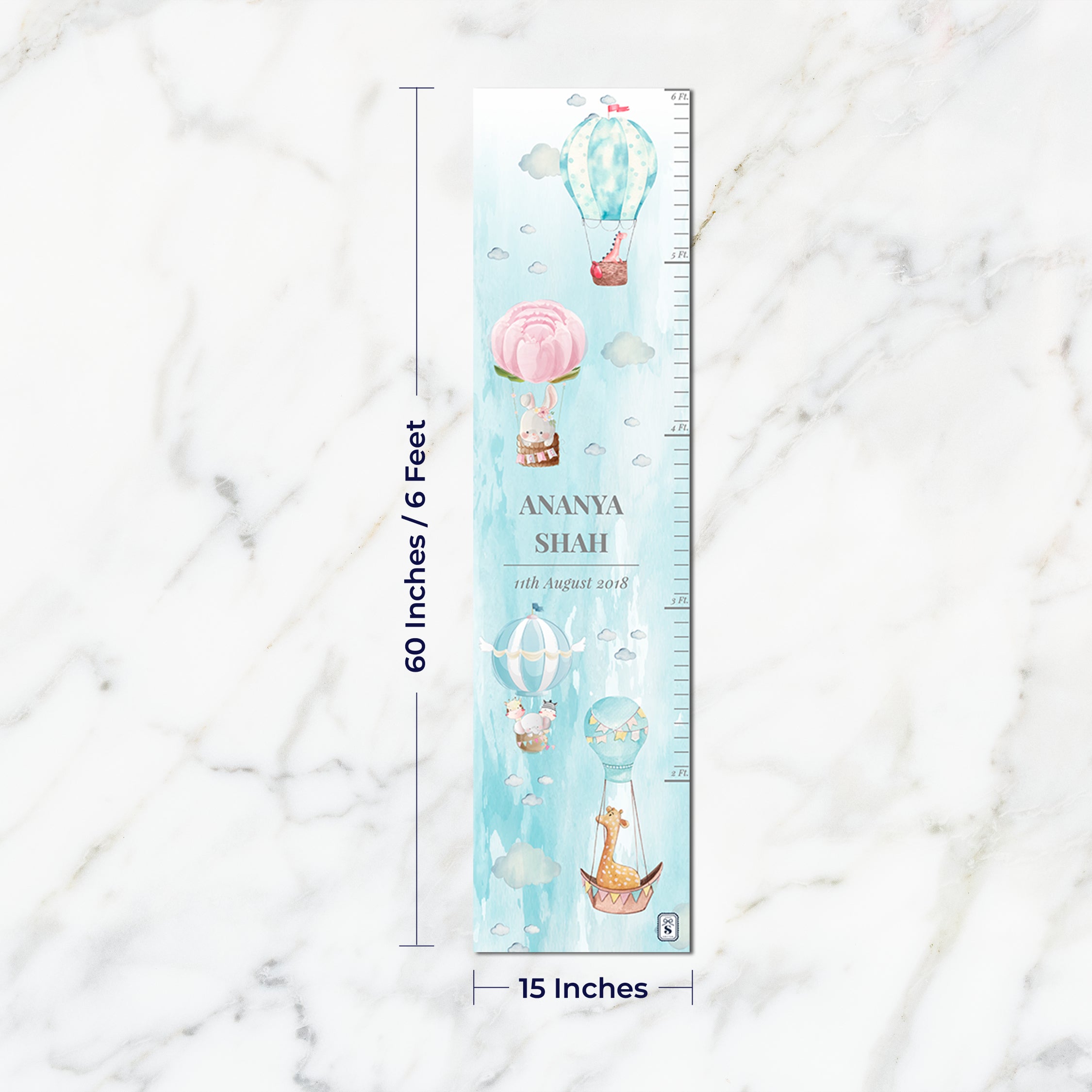 Happy Ballooners Height Chart (kids)