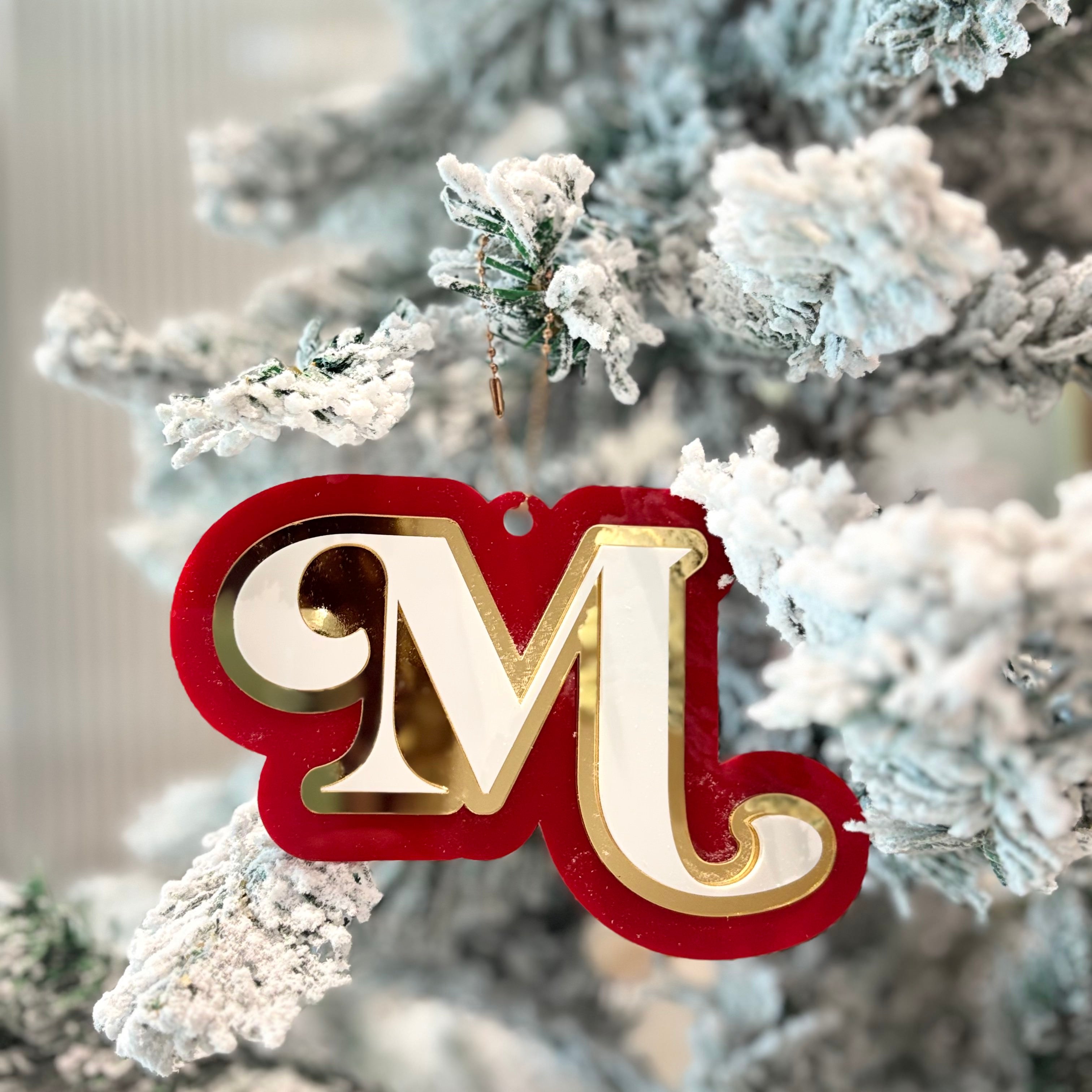 Triple Layer Initial Ornament