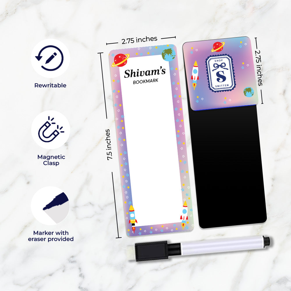 Space Satellites Kids Bookmark