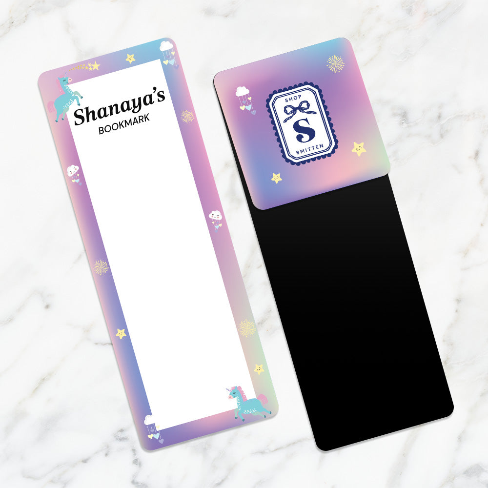 Unicorns & Rainbow Kids Bookmark