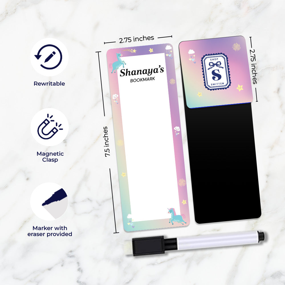 Unicorns & Rainbow Kids Bookmark